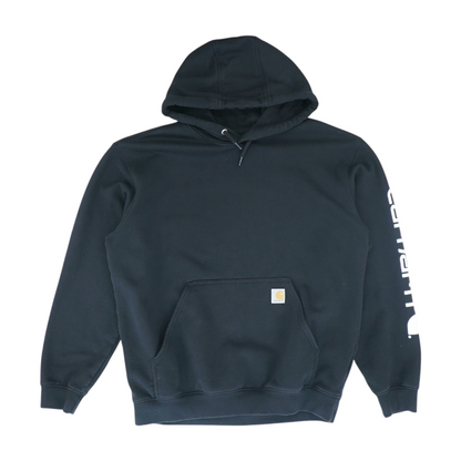 Black Solid Hoodie Pullover
