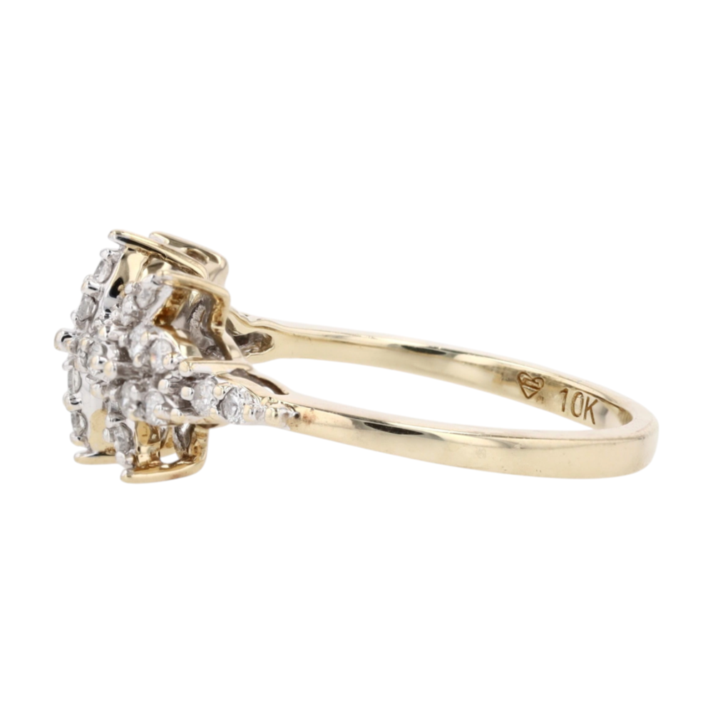 1/4 ctw 10K Two-Tone Gold Diamond Fashion Ring
