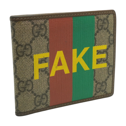 Gucci GG Supreme Canvas "Fake/Not" Bifold