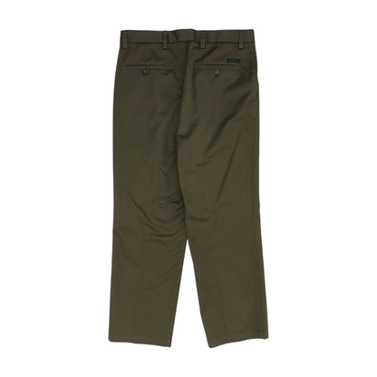 Brown Striped Straight Pants