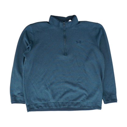 Teal Solid 1/4 Zip Pullover