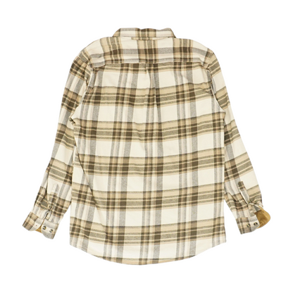 Tan Tall Plaid Flannel Button Down