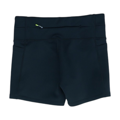 Black Solid Active Shorts