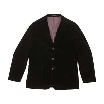 Vintage Black Solid Sport Coat