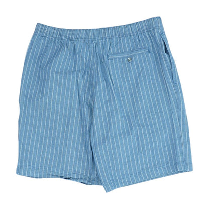 Blue Striped Casual Shorts