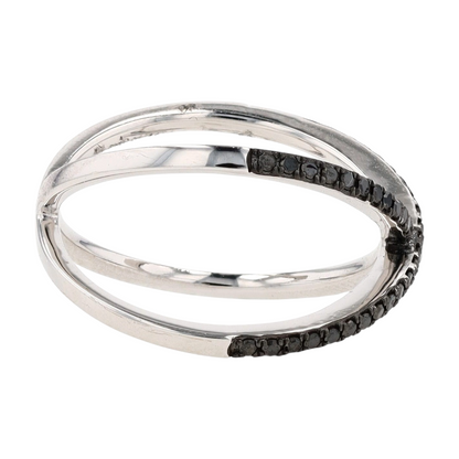 1/4 ctw Sterling Silver Black Diamond Fashion Ring