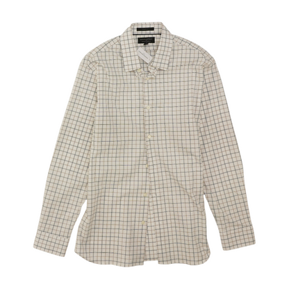 White Check Long Sleeve Button Down