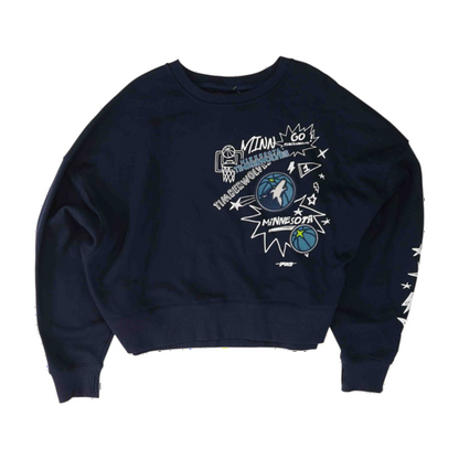 Navy Minnesota Timberwolves Solid Sweatshirt Pullover