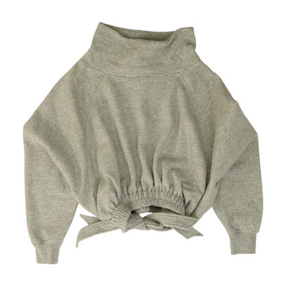 Gray Solid Sweatshirt Pullover