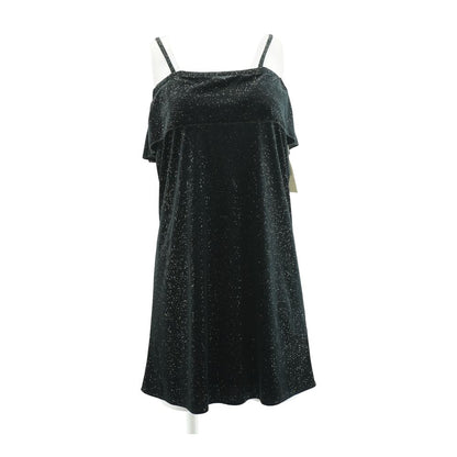 Black Solid Mini Dress