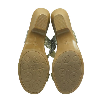 Gold Wedged Sandals