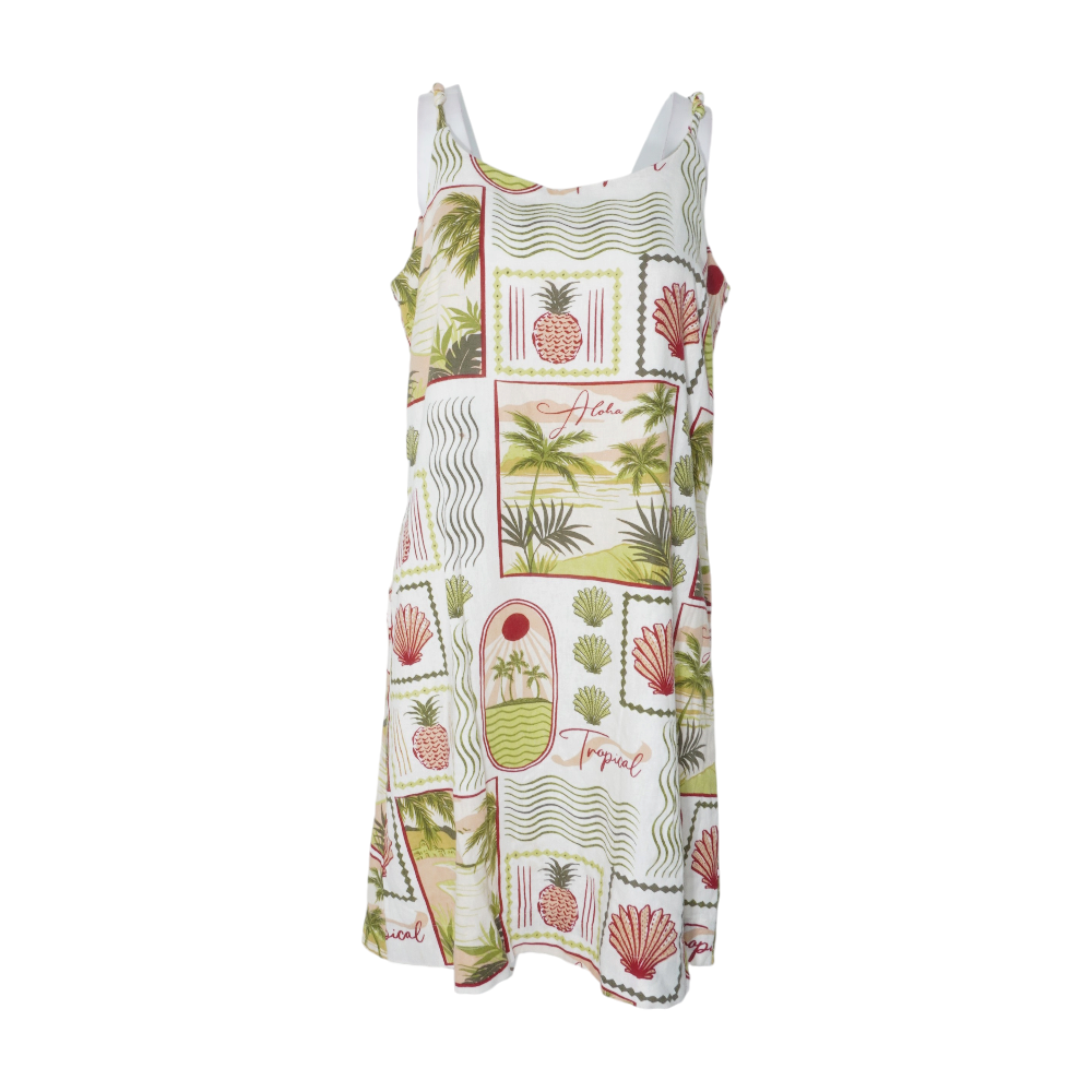 Beige Tropical Mini Dress Unclaimed Baggage Beige Tropical Mini Dress Unclaimed Baggage