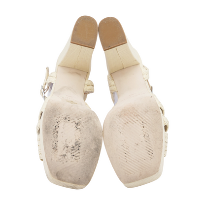 Beige Platform Heels
