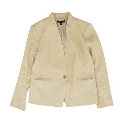 Beige Herringbone Blazer
