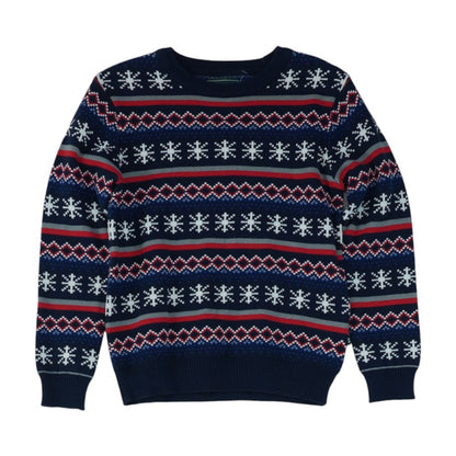 Navy Graphic Crewneck Sweater
