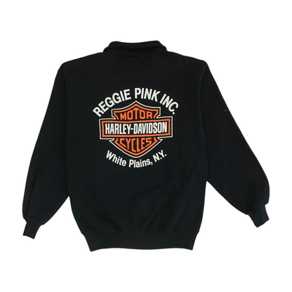 Black Solid 1/4 Zip Pullover