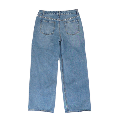 Blue Wide Leg Jeans