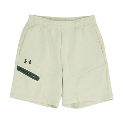 Khaki Solid Active Shorts