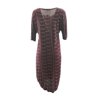 Maroon Graphic Mini Dress