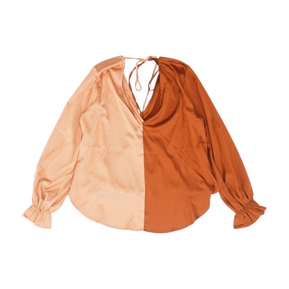 Rose Gold Color Block Blouse
