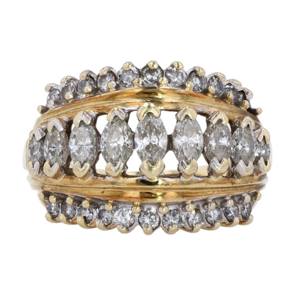 2 1/2 ctw 14K Yellow Gold Diamond Statement Ring