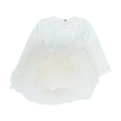 Ivory Solid Long Sleeve Onesie