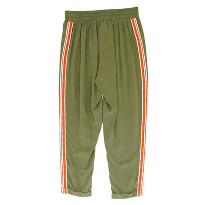 Olive Solid Capri Pants