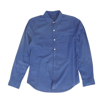 Navy Solid Long Sleeve Button Down