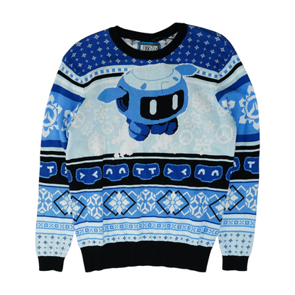 Blue Print Pullover Sweater