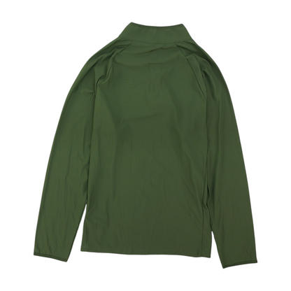 Green Solid 1/4 Zip Pullover