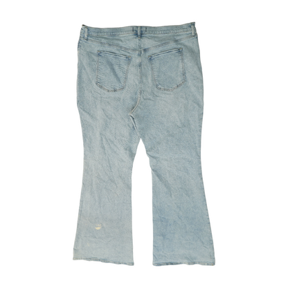Blue Plus Wide Leg Jeans