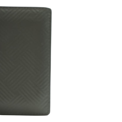 Gray Embossed Leather Bifold Card Holder
