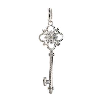 5/8 ctw Sterling Silver Moissanite Pendant