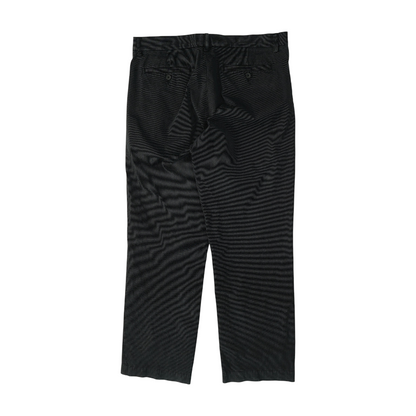 Black Striped Regular Pants
