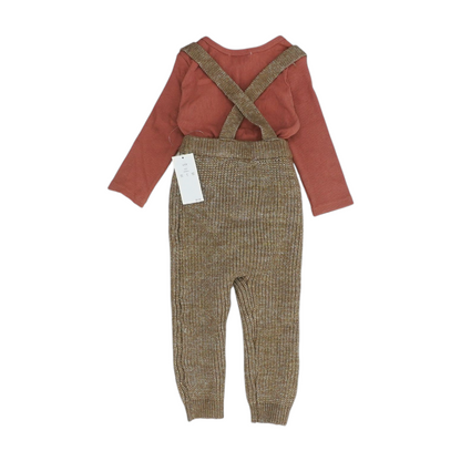Brown Long Sleeve One-Piece