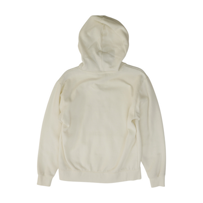 White Solid Hoodie Pullover