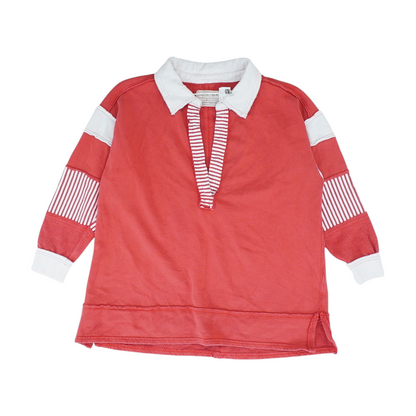 Red Solid Sweatshirt Pullover
