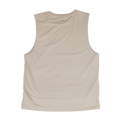 Beige Solid Active Tank