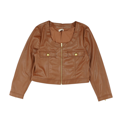 Brown Solid Jacket