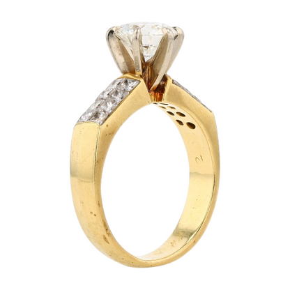 1 1/4 ctw 18K Yellow Gold Diamond Engagement Ring