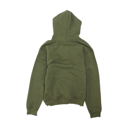 Green Solid Hoodie Pullover
