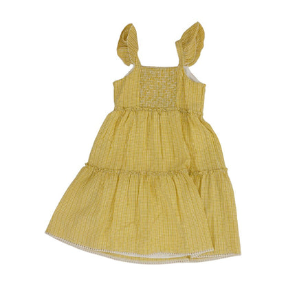 Yellow Striped Midi Dress