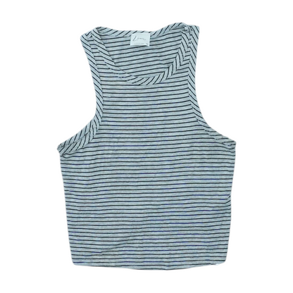 Gray Striped Blouse