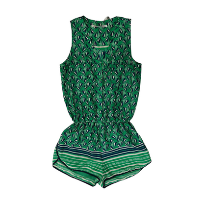 Green Graphic Romper