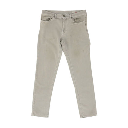 Vintage Gray Solid Five Pocket Pants