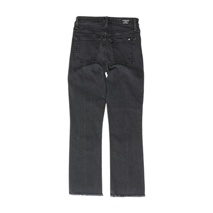 Black Solid Flare Jeans