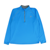 Blue Solid 1/4 Zip Pullover
