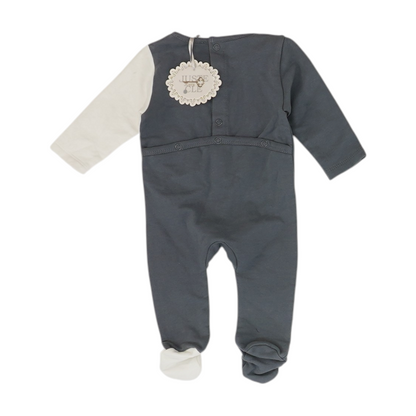 White Color Block One-Piece