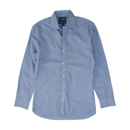 Blue Plaid Long Sleeve Button Down