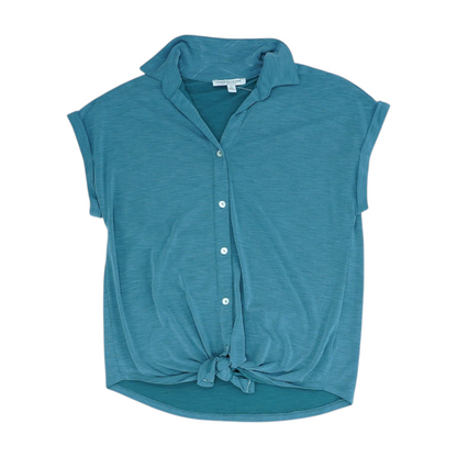 Teal Button Down